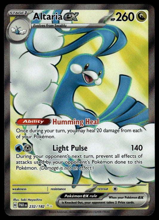 Pokemon TCG Altaria ex #232/182 SV04: Paradox Rift