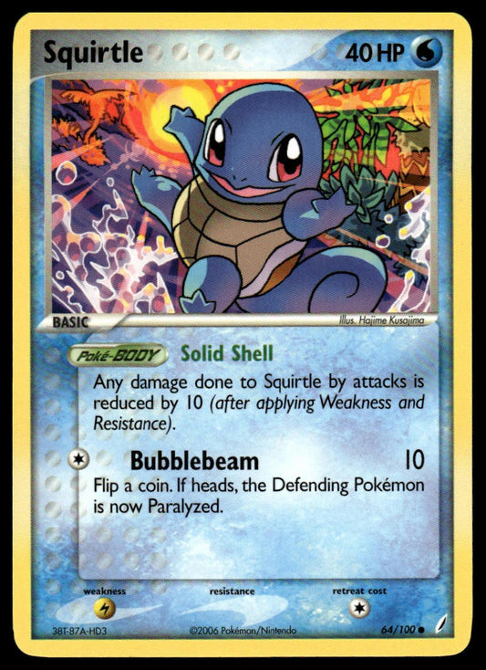 Pokemon TCG Squirtle #64/100 Crystal Guardians