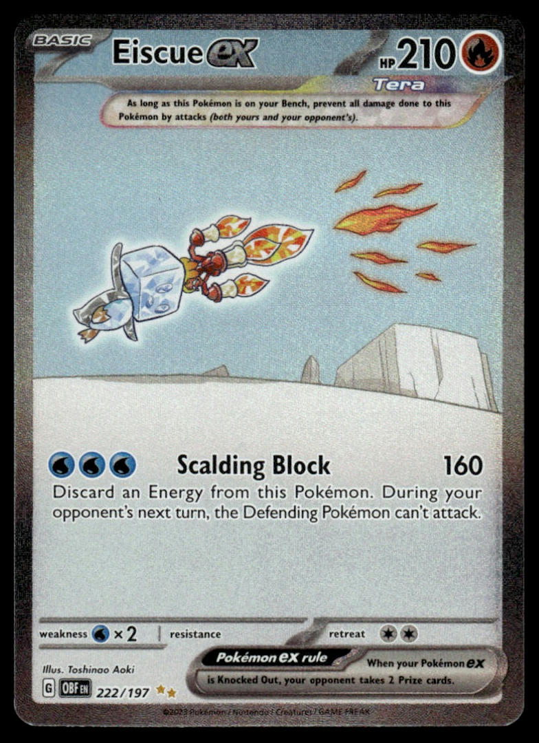 Pokemon TCG Eiscue ex #222/197 SV03: Obsidian Flames