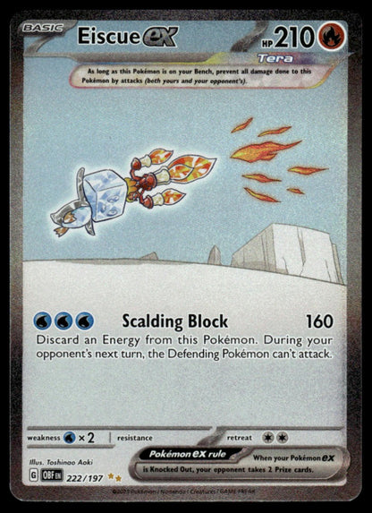 Pokemon TCG Eiscue ex #222/197 SV03: Obsidian Flames