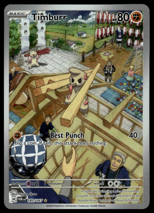 Pokemon TCG Timburr #183/167 SV06: Twilight Masquerade