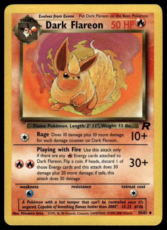 Pokemon TCG Dark Flareon #35/82 Team Rocket