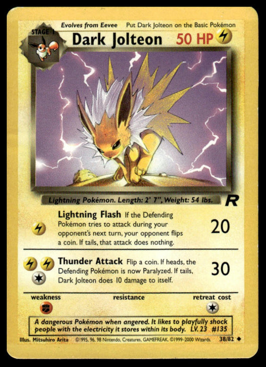 Pokemon TCG Dark Jolteon #38/82 Team Rocket