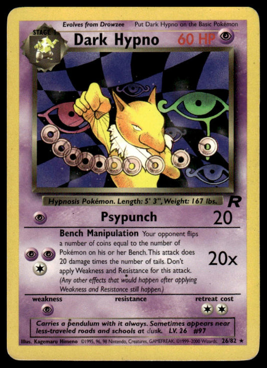 Pokemon TCG Dark Hypno (26) #26/82 Team Rocket