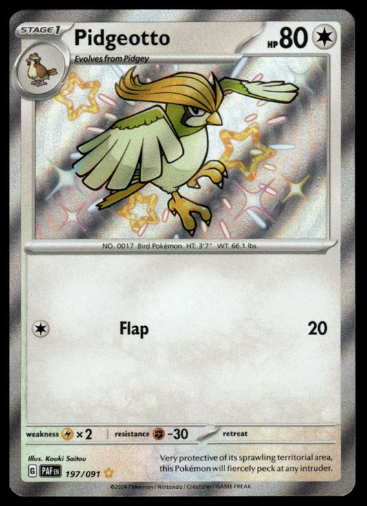 Pokemon TCG Pidgeotto #197/091 SV: Paldean Fates