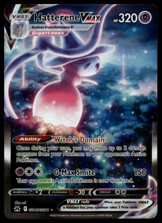 Pokemon TCG Hatterene VMAX #GG47/GG70 Crown Zenith: Galarian Gallery