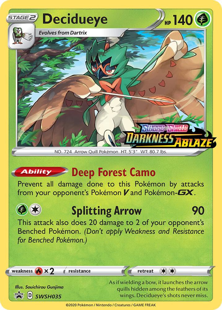 Pokemon Decidueye SWSH035 SWSH Black Star Promos