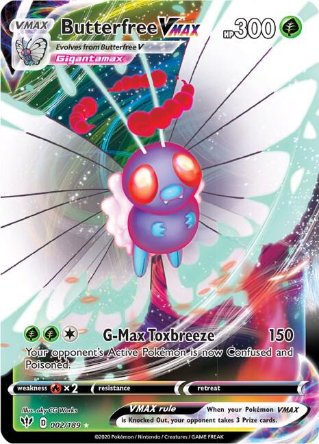Pokemon Butterfree VMAX 2/189 Darkness Ablaze