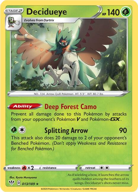 Pokemon Decidueye 13/189 Darkness Ablaze