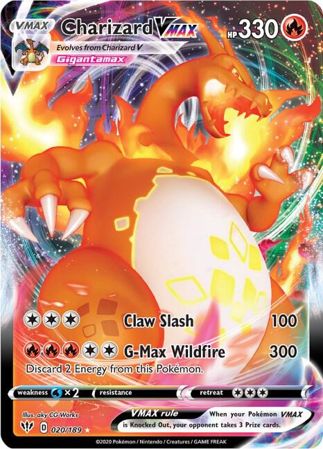 Pokemon Charizard VMAX 20/189 Darkness Ablaze