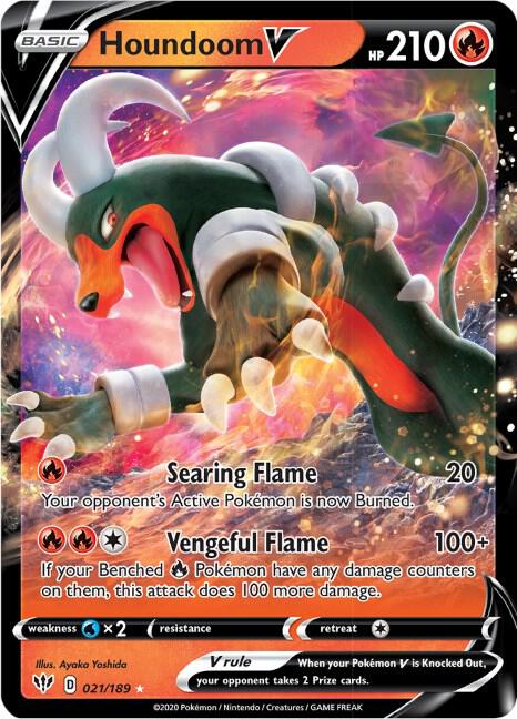 Pokemon Houndoom V 21/189 Darkness Ablaze