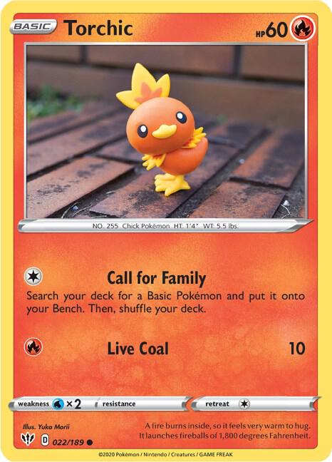 Pokemon Torchic 22/189 Darkness Ablaze