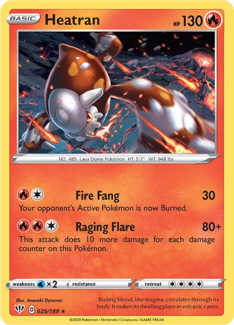 Pokemon Heatran 25/189 Darkness Ablaze