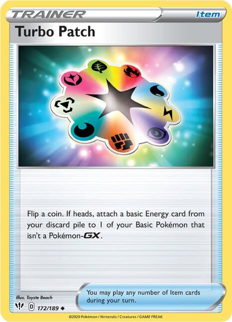 Pokemon Turbo Patch 172/189 Darkness Ablaze
