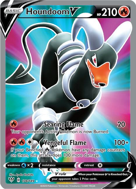 Pokemon Houndoom V 178/189 Darkness Ablaze