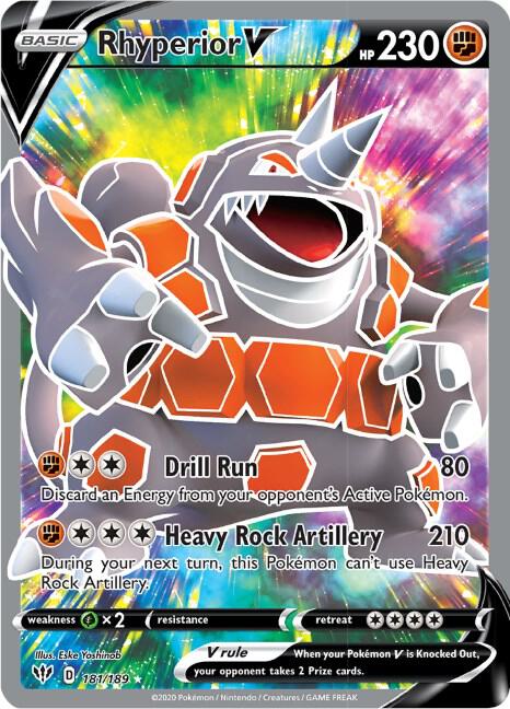Pokemon Rhyperior V 181/189 Darkness Ablaze