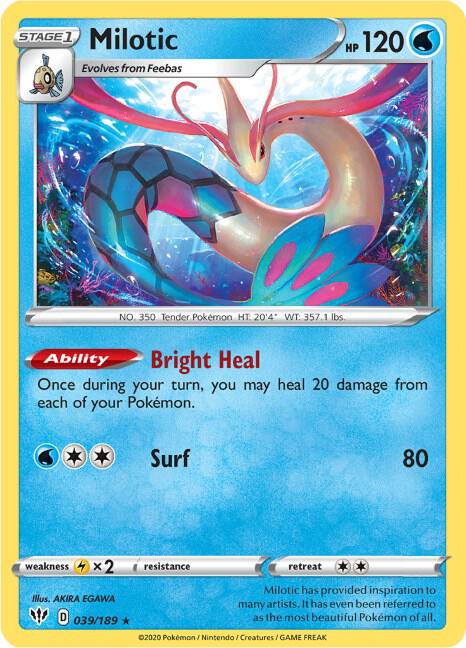 Pokemon Milotic 39/189 Darkness Ablaze