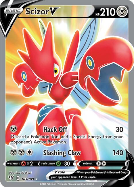 Pokemon Scizor V 183/189 Darkness Ablaze