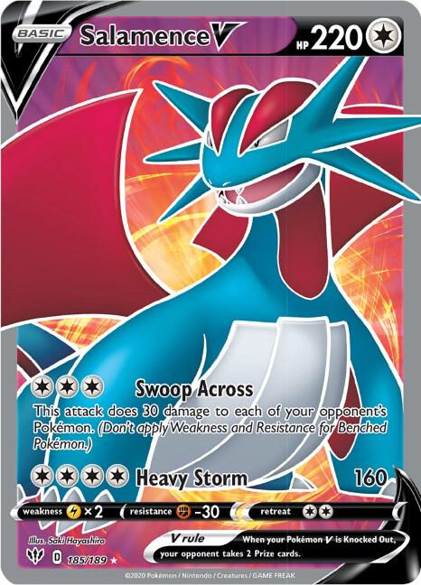 Pokemon Salamence V 185/189 Darkness Ablaze