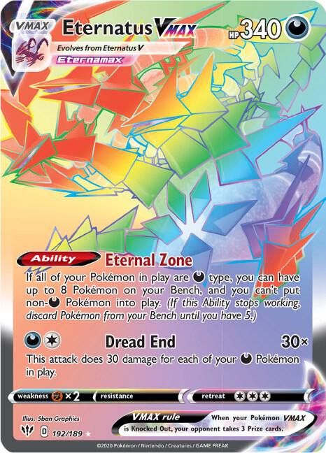 Pokemon Eternatus VMAX 192/189 Darkness Ablaze