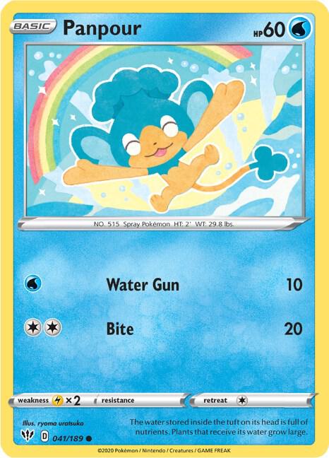 Pokemon Panpour 41/189 Darkness Ablaze