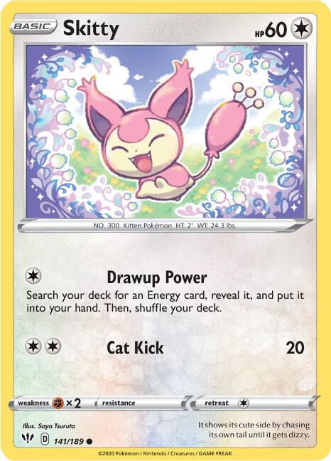 Pokemon Skitty 141/189 Darkness Ablaze