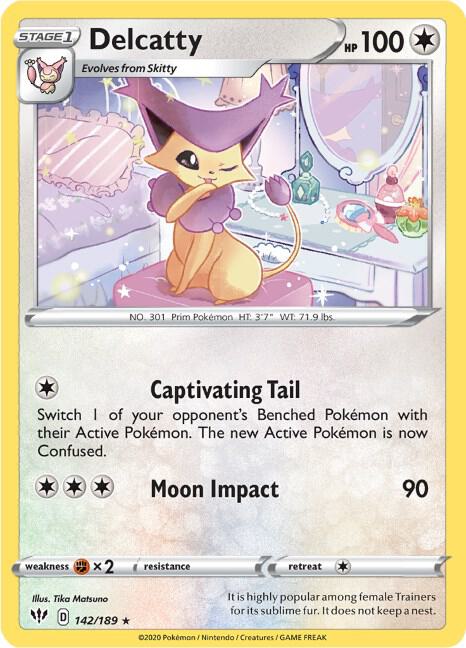 Pokemon Delcatty 142/189 Darkness Ablaze