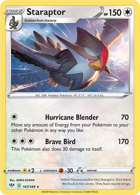 Pokemon Staraptor 147/189 Darkness Ablaze