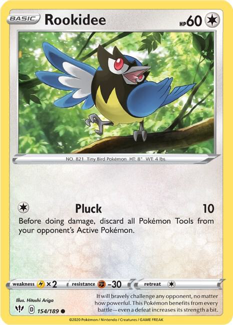 Pokemon Rookidee 154/189 Darkness Ablaze