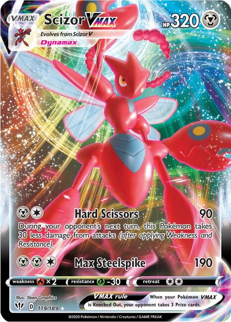 Pokemon Scizor VMAX 119/189 Darkness Ablaze