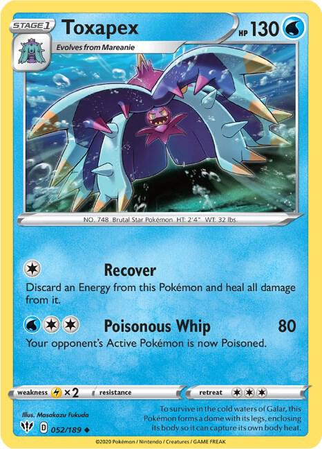 Pokemon Toxapex 52/189 Darkness Ablaze