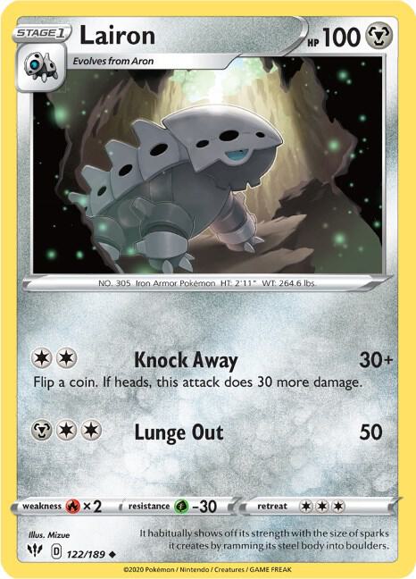Pokemon Lairon 122/189 Darkness Ablaze