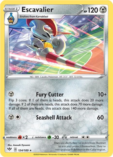 Pokemon Escavalier 124/189 Darkness Ablaze