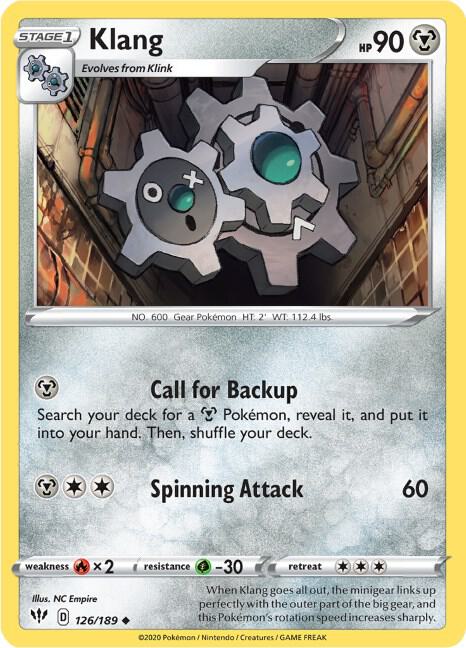 Pokemon Klang 126/189 Darkness Ablaze