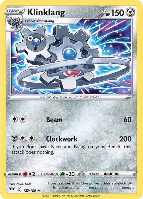 Pokemon Klinklang 127/189 Darkness Ablaze