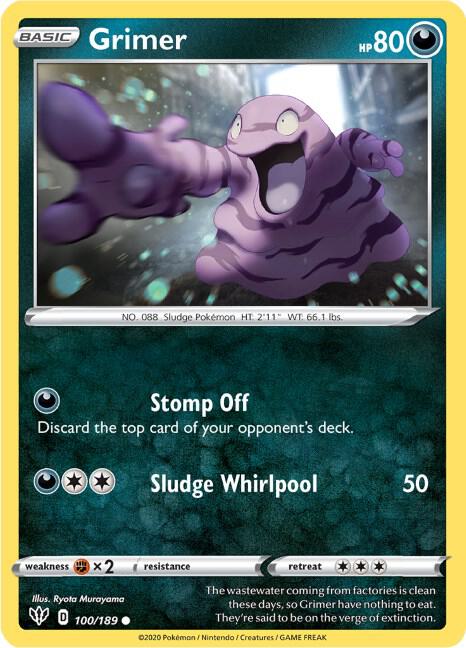 Pokemon Grimer 100/189 Darkness Ablaze