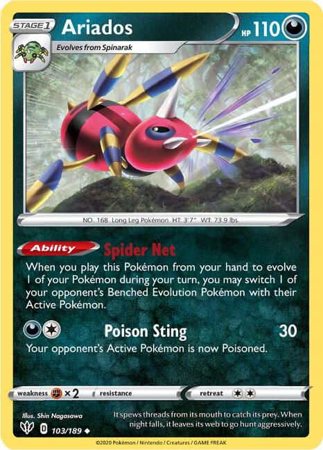 Pokemon Ariados 103/189 Darkness Ablaze