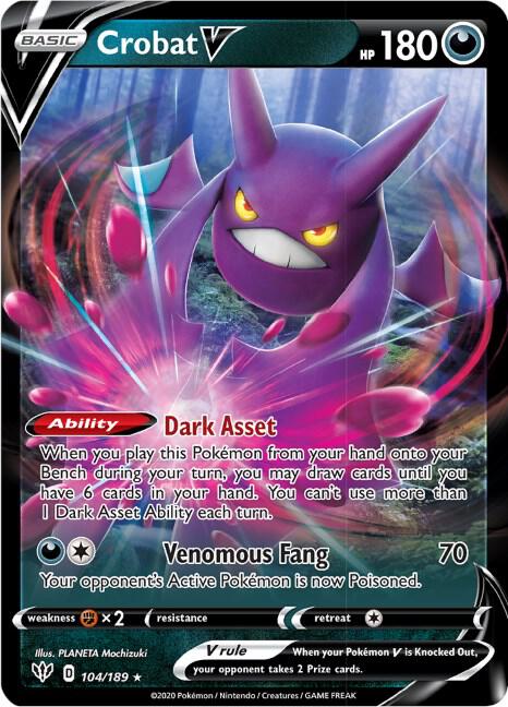 Pokemon Crobat V 104/189 Darkness Ablaze