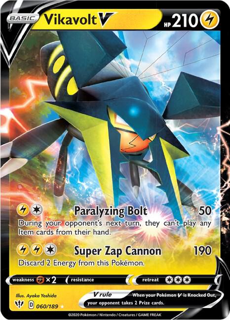 Pokemon Vikavolt V 60/189 Darkness Ablaze