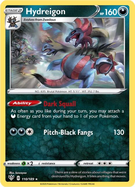 Pokemon Hydreigon 110/189 Darkness Ablaze