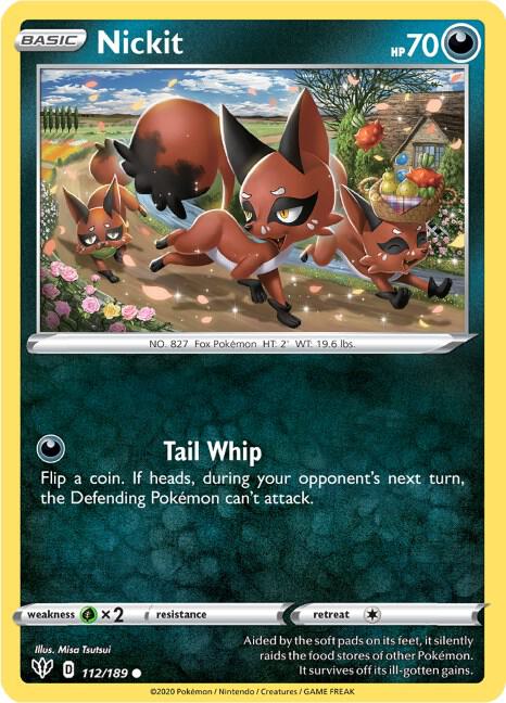Pokemon Nickit 112/189 Darkness Ablaze