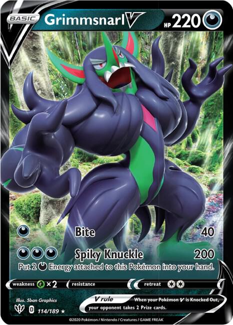 Pokemon Grimmsnarl V 114/189 Darkness Ablaze