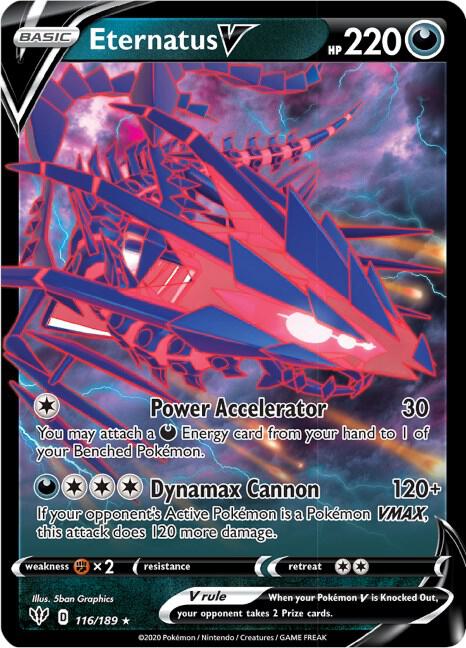 Pokemon Eternatus V 116/189 Darkness Ablaze