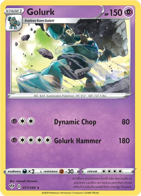 Pokemon Golurk 77/189 Darkness Ablaze