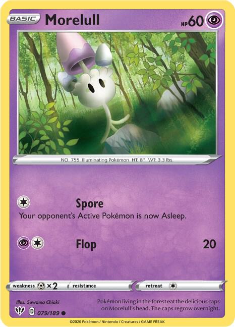 Pokemon Morelull 79/189 Darkness Ablaze