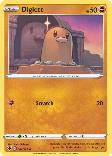 Pokemon Diglett 84/189 Darkness Ablaze