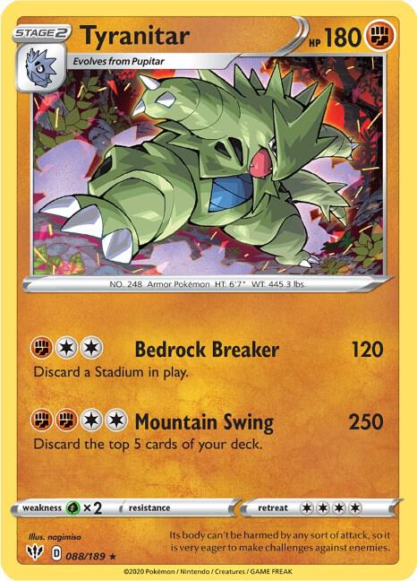 Pokemon Tyranitar 88/189 Darkness Ablaze