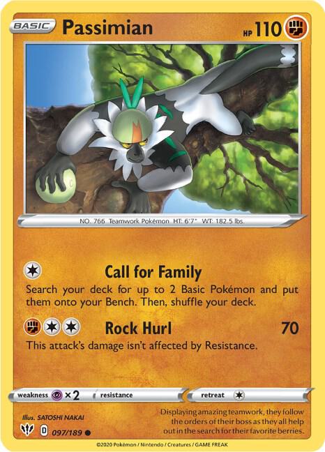 Pokemon Passimian 97/189 Darkness Ablaze