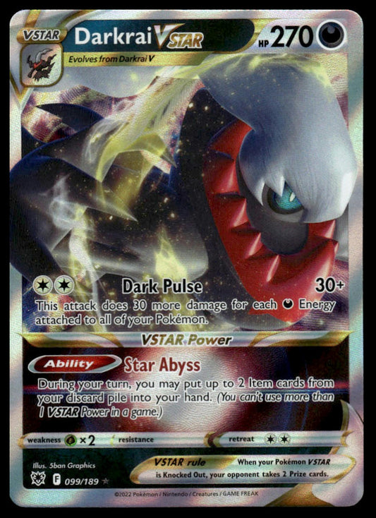 Pokemon TCG Darkrai VSTAR #099/189 SWSH10: Astral Radiance