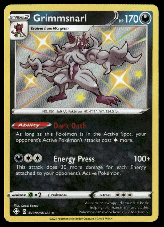 Pokemon TCG Grimmsnarl #SV085/SV122 Shining Fates: Shiny Vault